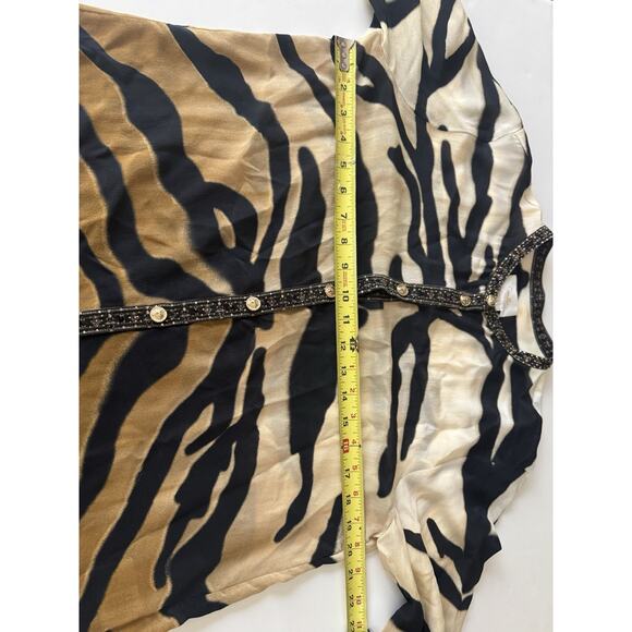 Camilla Silk Blouse Shirt Tame My Tiger Animal Print Button Down $599 S - Picture 12 of 16